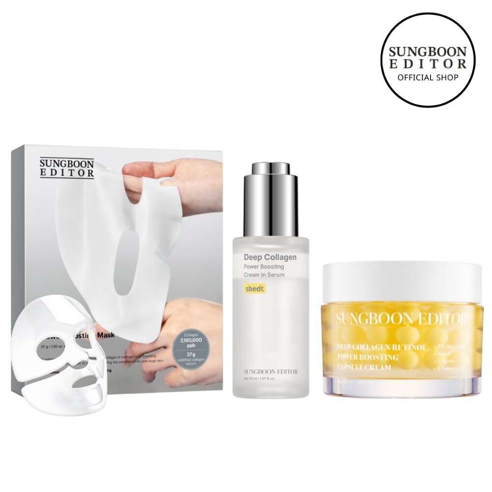[Sungboon] The OG Collagen Lift Set – Retinol Cream, Filler Serum, Collagen Mask